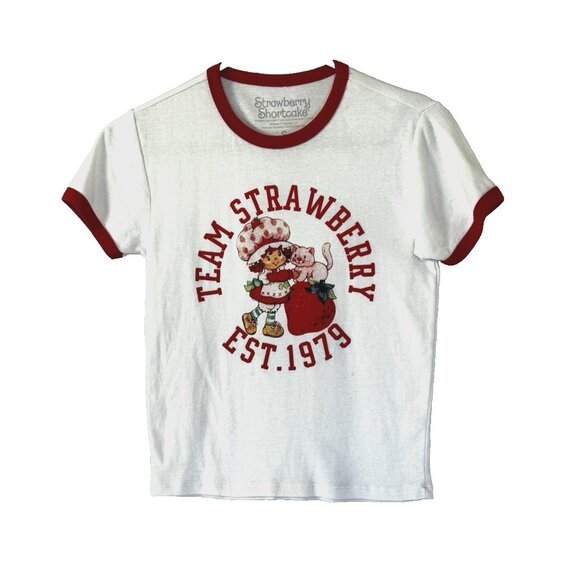 Strawberry Shortcake Baby Tee S Cropped Girlhoodcore Coquette Girl - Picture 1 of 12
